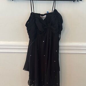 Y2K Tramp Black Babydoll Top – Size S